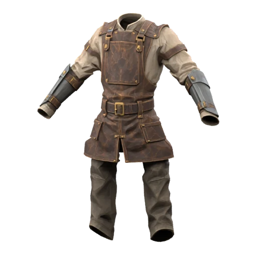 Studio render of Bellowsworn Riveted Harness