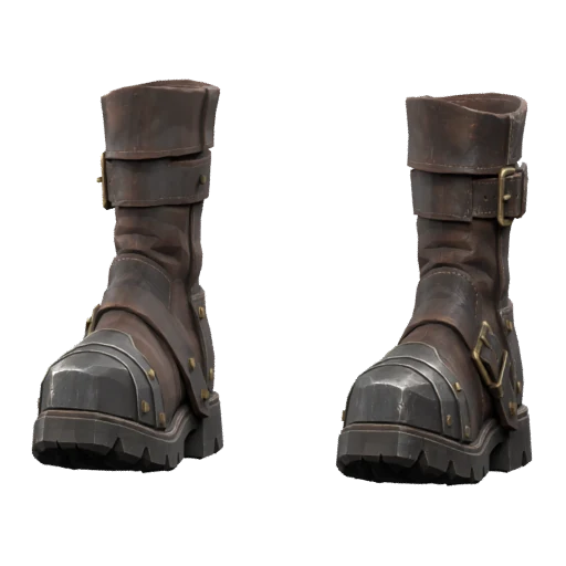 Studio render of Bellowsworn Riveted Boots