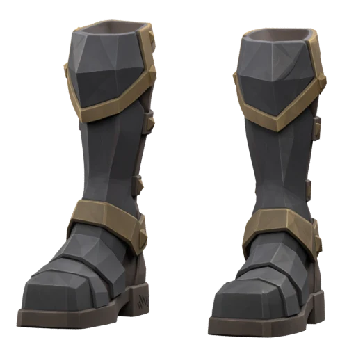 Studio render of Kilnward Forge Greaves