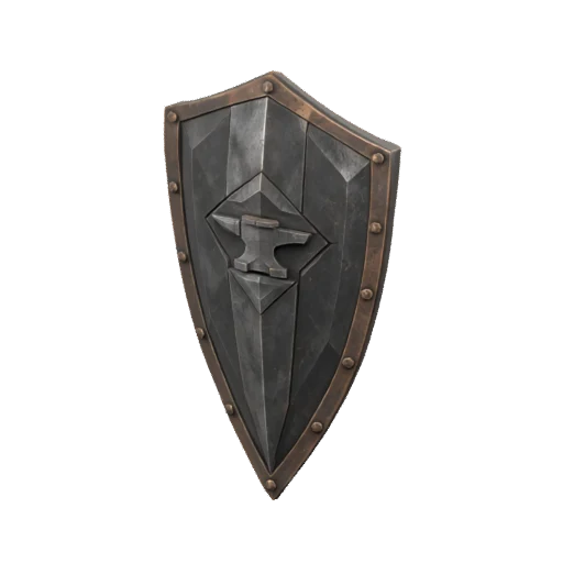 Studio render of Rivetwatch Forge Shield