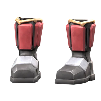 Studio render of Censure Sabatons